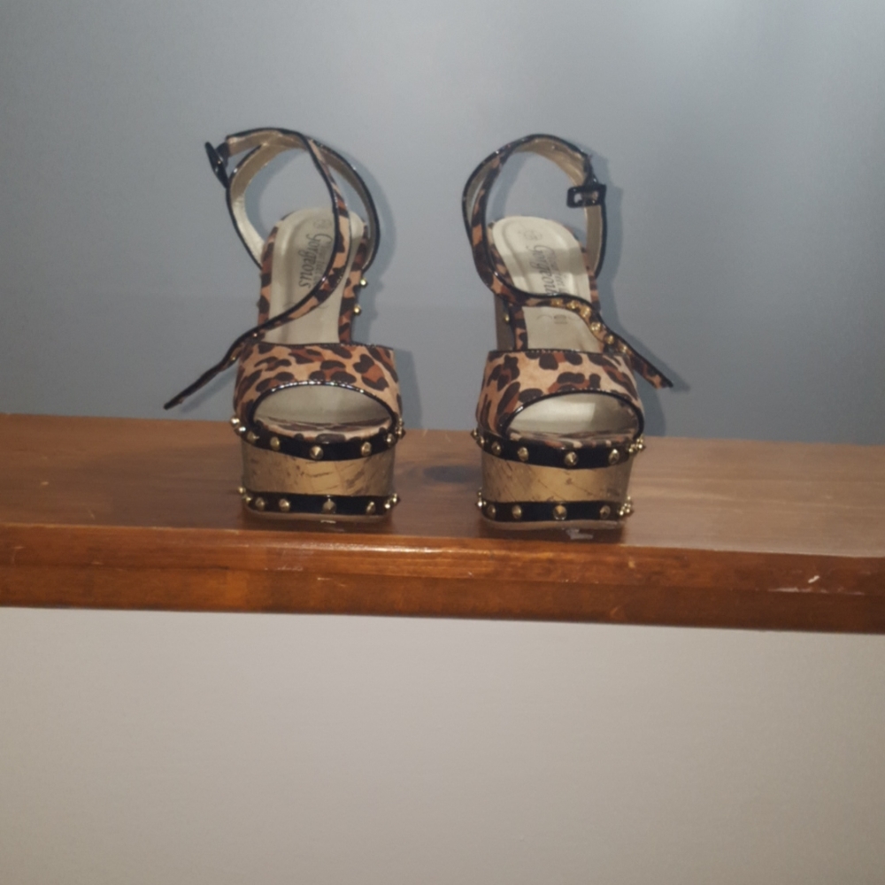 Wedge Leopard Sandals